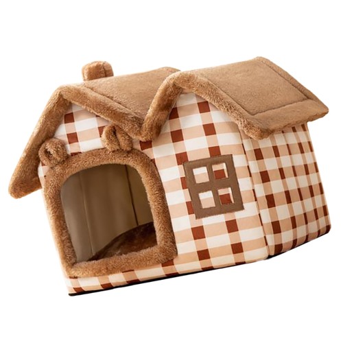 Enclosed cat bed winter - enclosed,