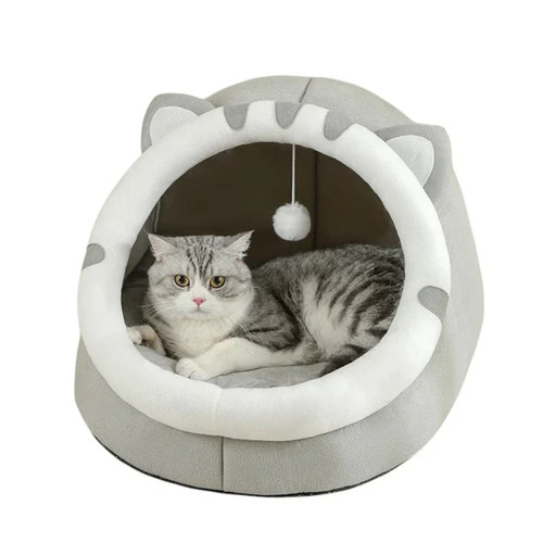 Enclosed pet house cat - pet, bed
