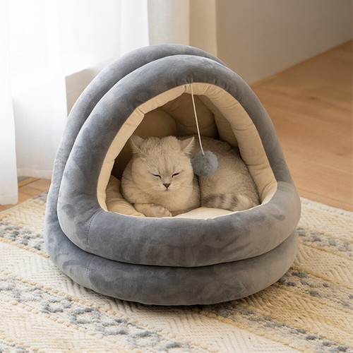 Plush cat cave - soft, warm