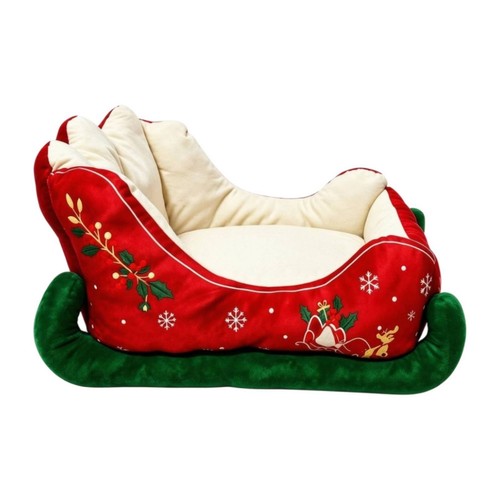Christmas sleigh dog - sleigh,