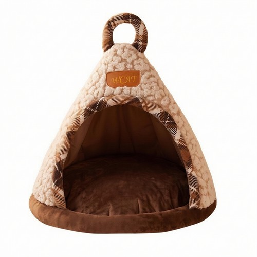 Pet cave bed with handle - bed,