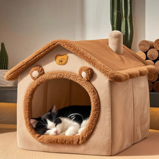 New Cat Bed Dog House Gray