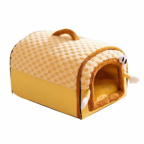 Pet bed with handle - with,