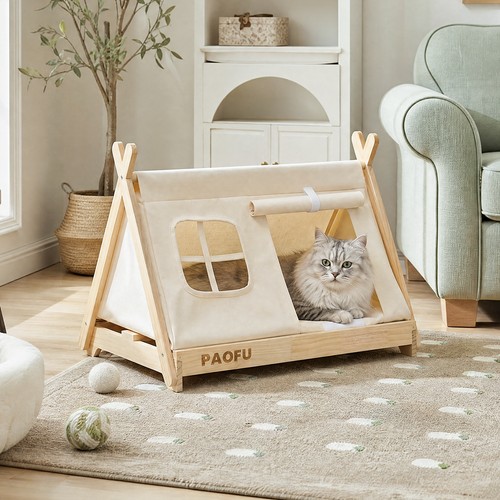 Wooden pet tent cat - cat, bed