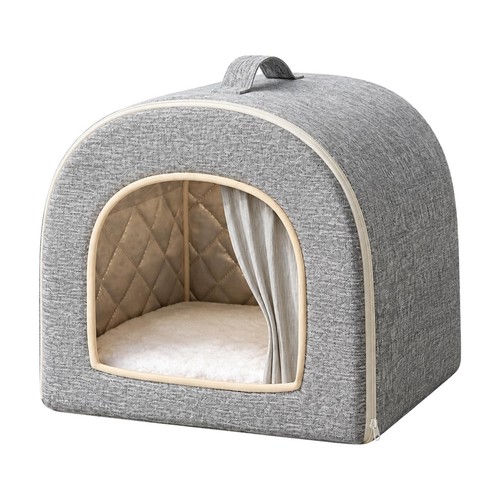 Enclosed pet bed with heating - bed,