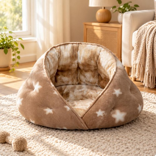 Enclosed pet bed - enclosed, front