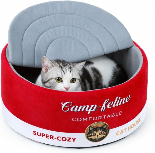 Can shaped cat bed ramen - can-shaped,