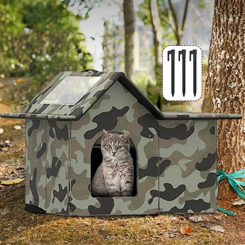 Outdoor cat house kitten - house,