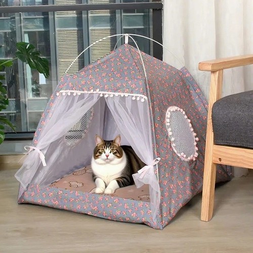 Semi enclosed cat tent - tent, pet