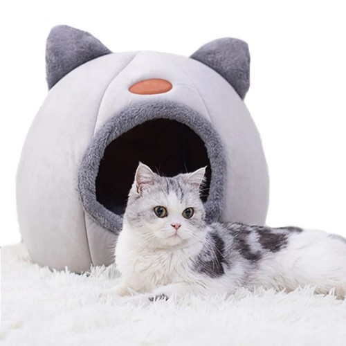 Winter warm cat cave bed - winter, cozy