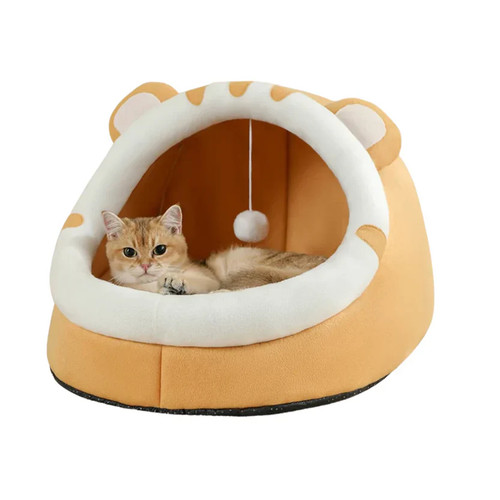 Cotton cat bed enclosed - cotton, pet