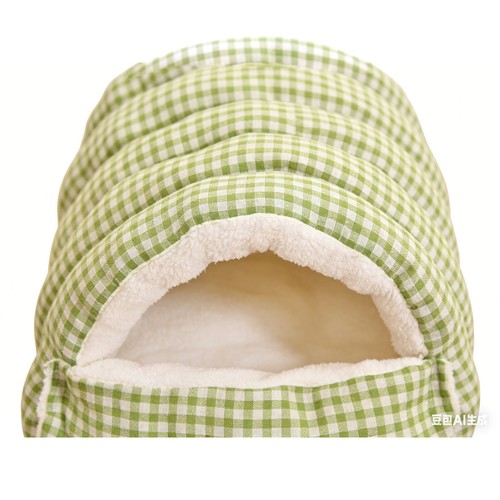 Light green cat dog - cave, bed