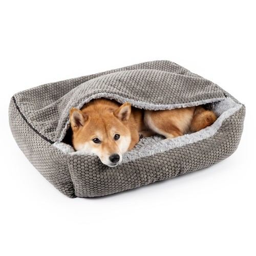 Enclosed hooded dog bed for - bed,