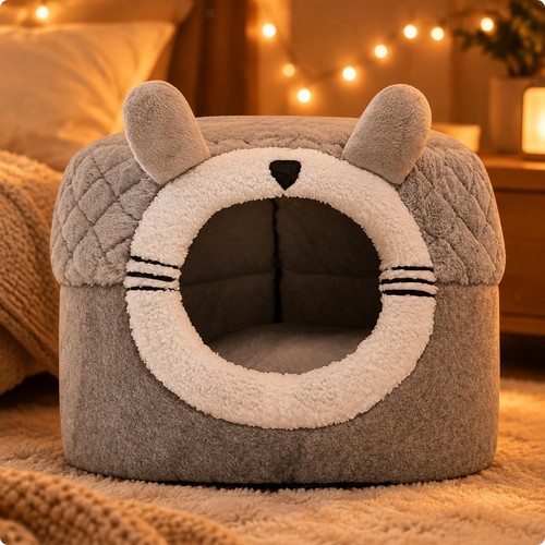 Cat cave bed with ear - , design