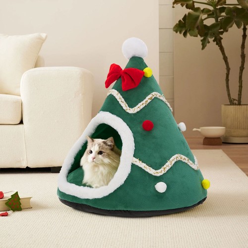 Christmas tree cat - tree, cute