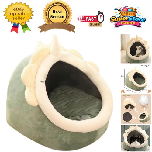 Cozy dinosaur cat - dinosaur, bed