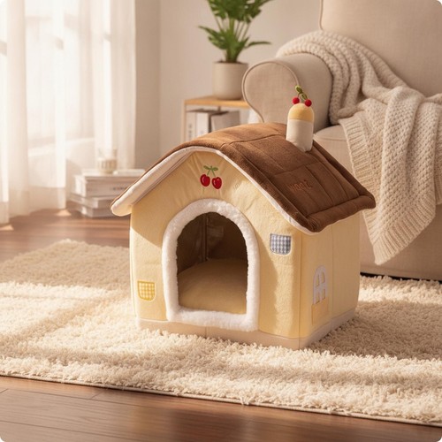 Comfortable enclosed pet house - enclosed,